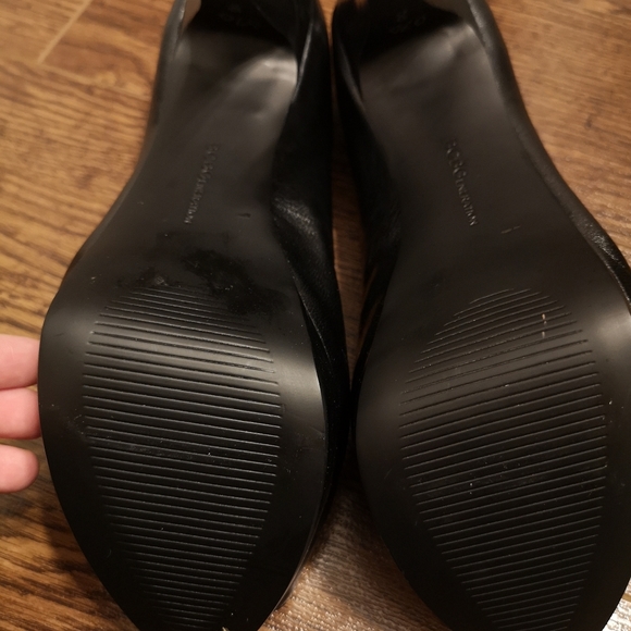 BCBG Black Leather Heels - Picture 4 of 4